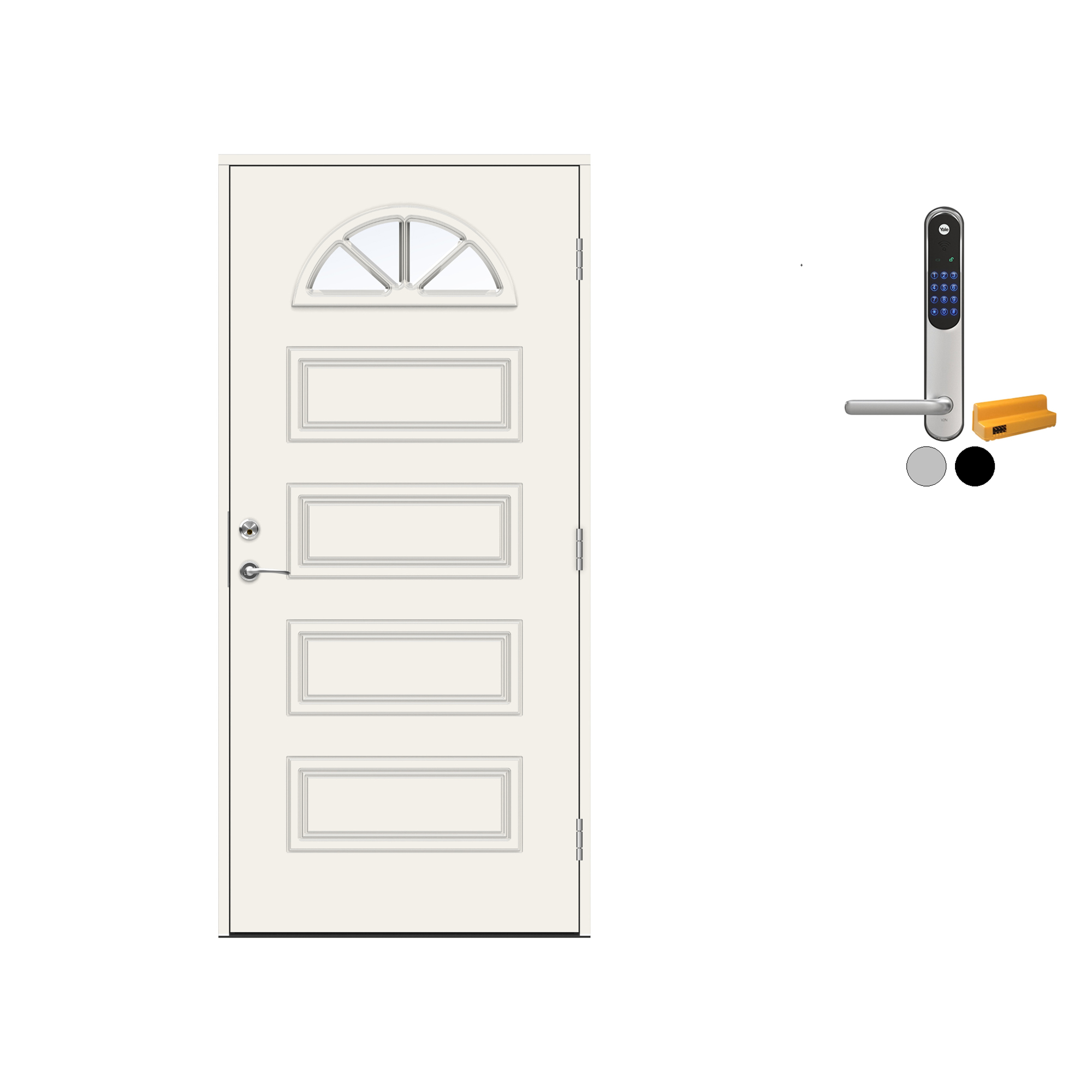 Ytterdør Swedoor Advance-Line Classic Händel med Yale Doorman Classic Home